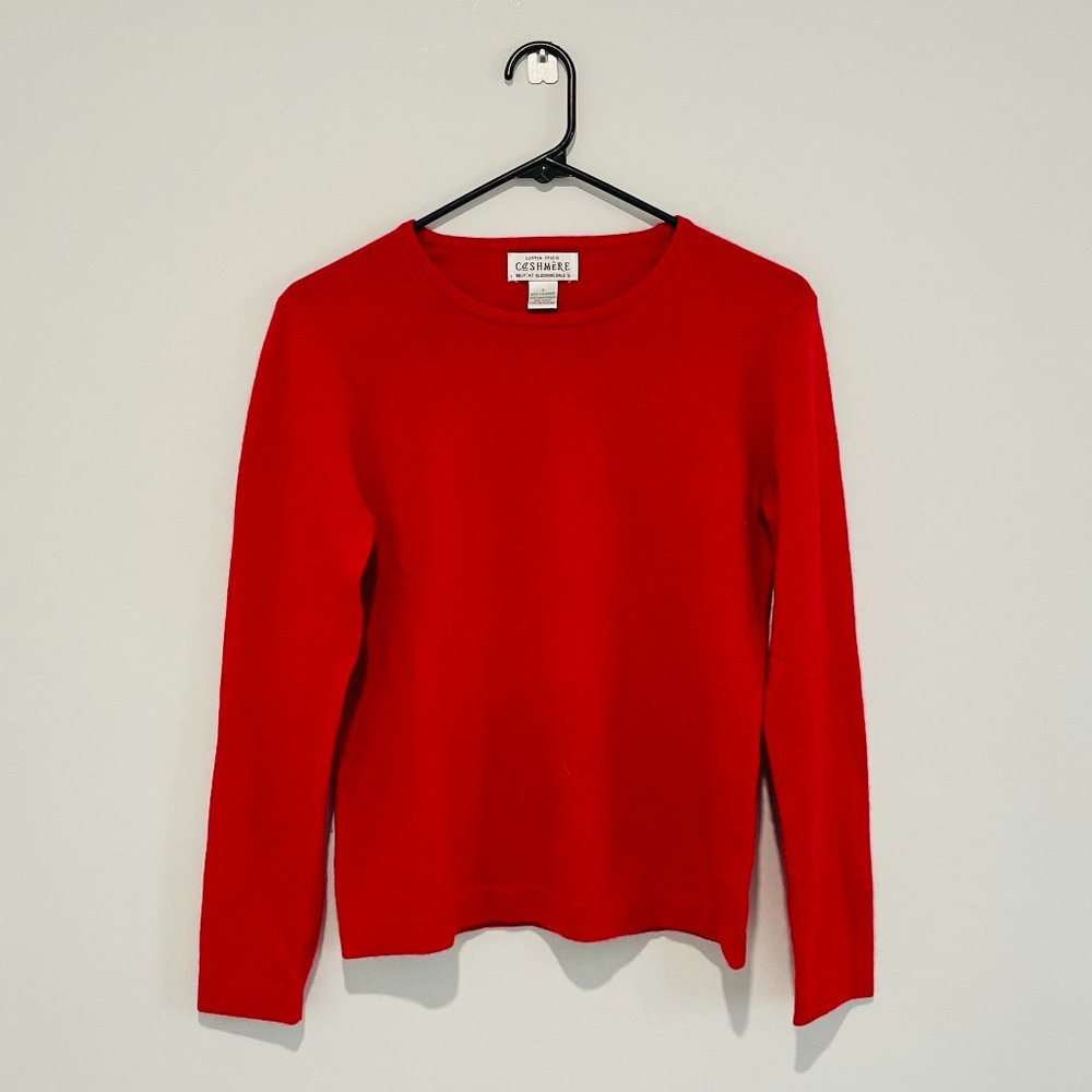 Sutton Studio Cashmere Bright Red Sweater Size S